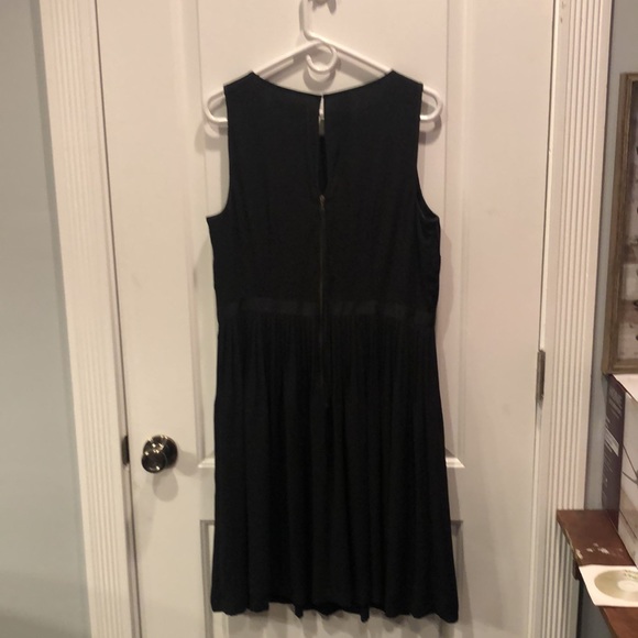 LOFT black pleated dress. Size 10 - Picture 2 of 3